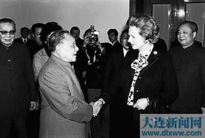 鄧小平與撒切爾會晤。