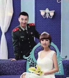 尹艷榮與新婚妻子的結婚照。一對璧人，如今天人永隔。
